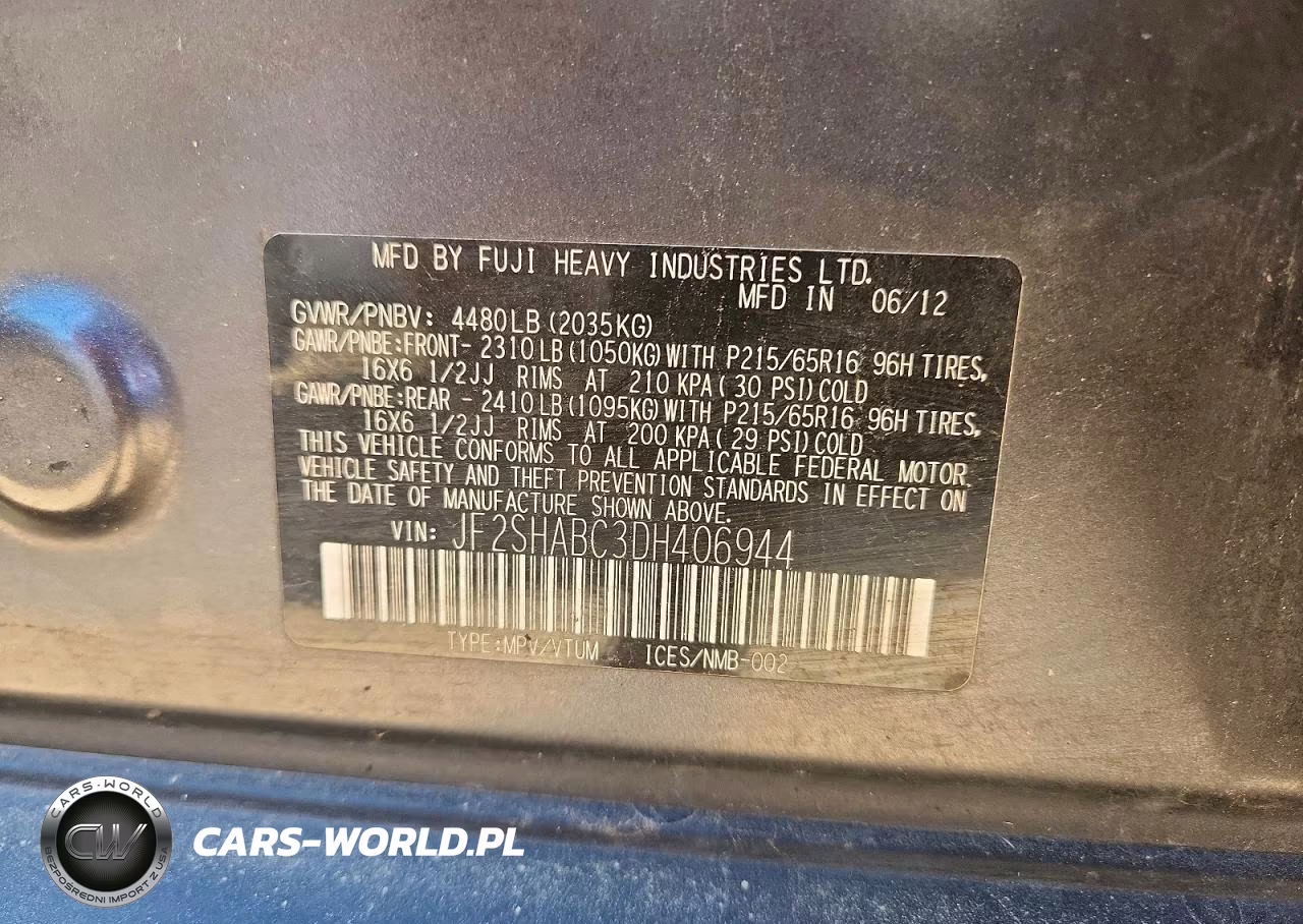 2013 Subaru Forester 2.5X VIN:JF2SHABC3DH406944 - 13