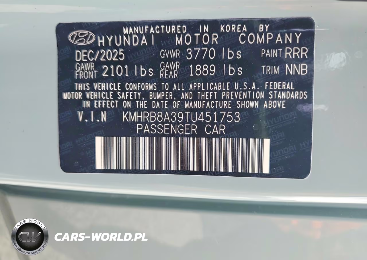 2026 Hyundai Venue Se VIN:KMHRB8A39TU451753 - 13