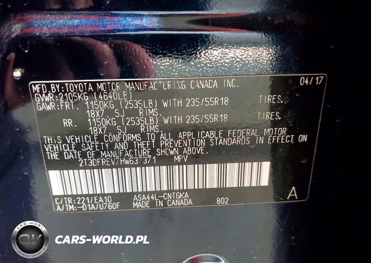 2017 Toyota Rav4 Limited VIN:2T3DFREV7HW637371 - 13