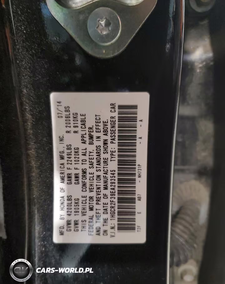 2014 Honda Accord VIN:1HGCR2F39EA293545 - 12