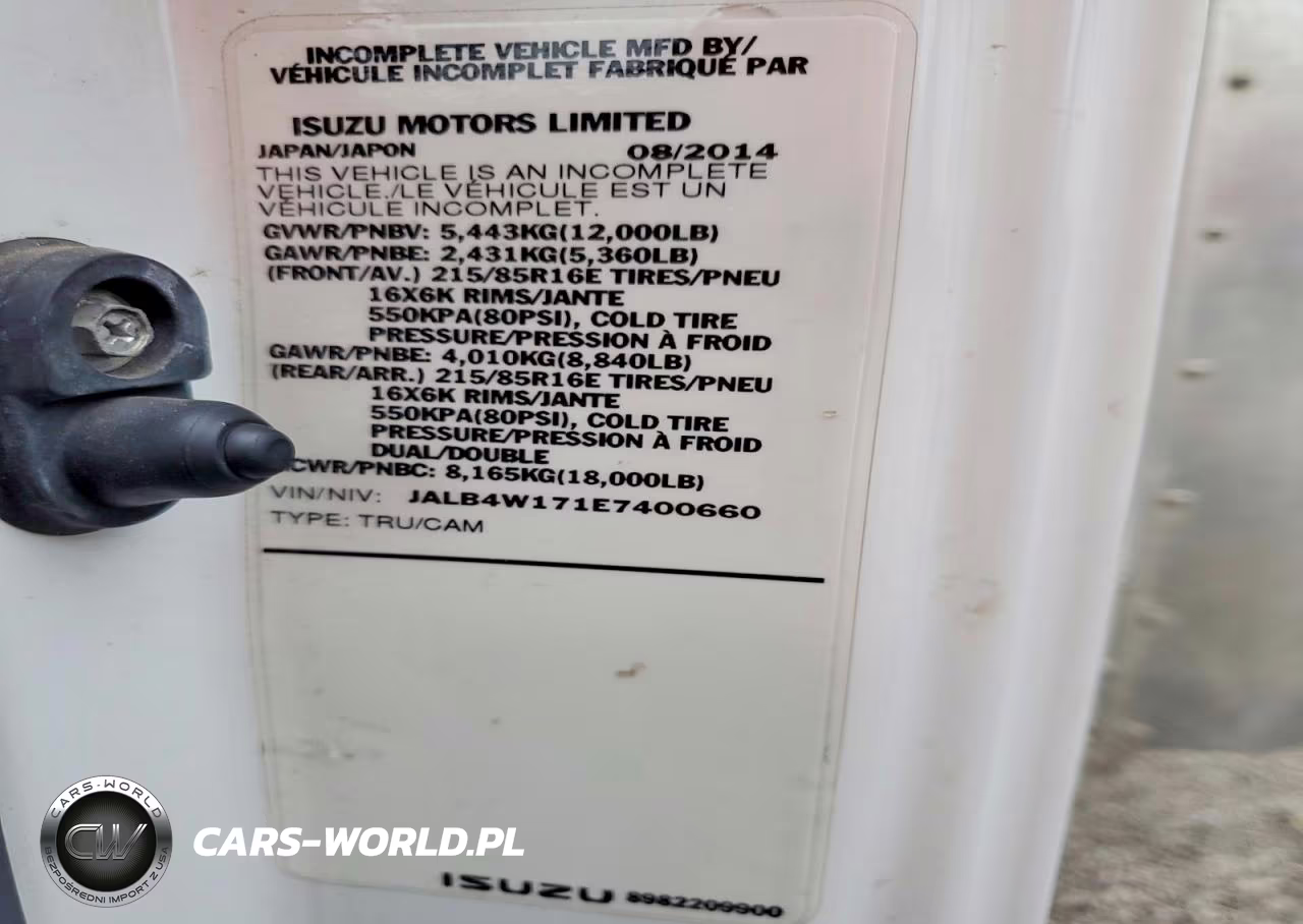 2014 Isuzu Npr Delivery Truck VIN:JALB4W171E7400660 - 13