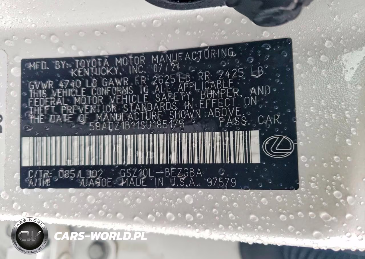 2025 Lexus Es 350 Base VIN:58ADZ1B11SU185176 - 12