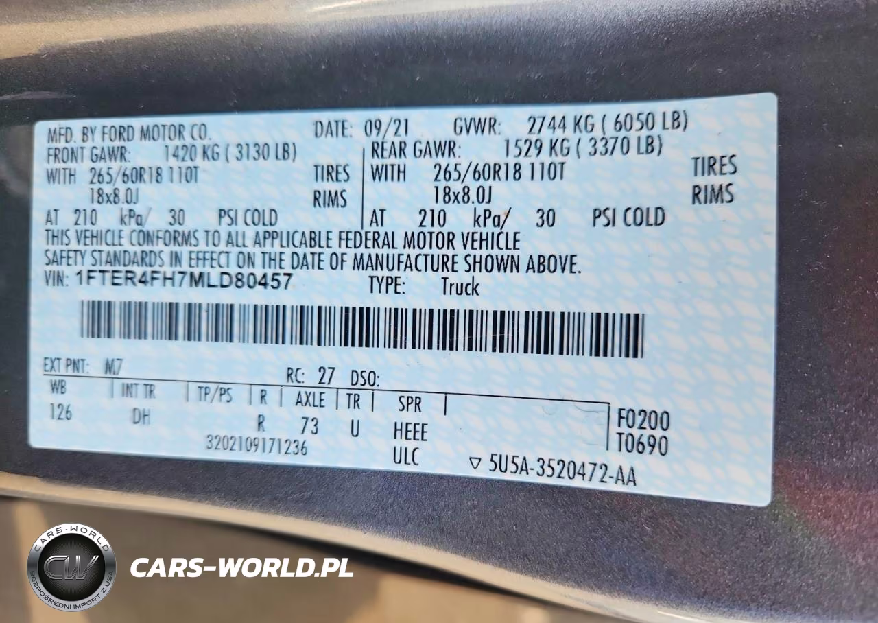 2021 Ford Ranger Xl VIN:1FTER4FH7MLD80457 - 13
