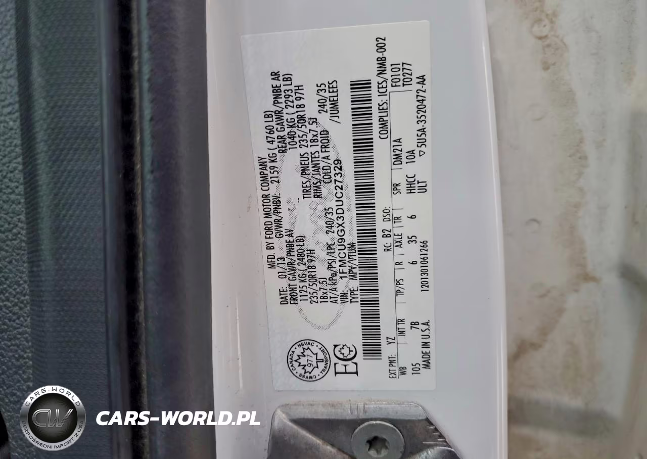 2013 Ford Escape Se VIN:1FMCU9GX3DUC27329 - 13