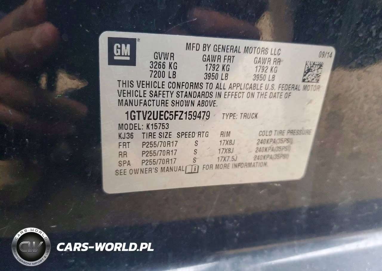 2015 GMC Sierra K1500 Sle VIN:1GTV2UEC5FZ159479 - 12