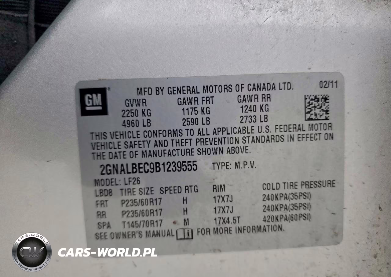 2011 Chevrolet Equinox Ls VIN:2GNALBEC9B1239555 - 13