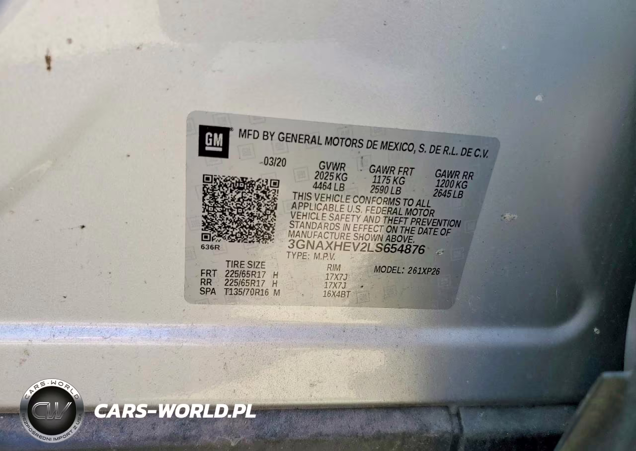 2020 Chevrolet Equinox Ls VIN:3GNAXHEV2LS654876 - 13