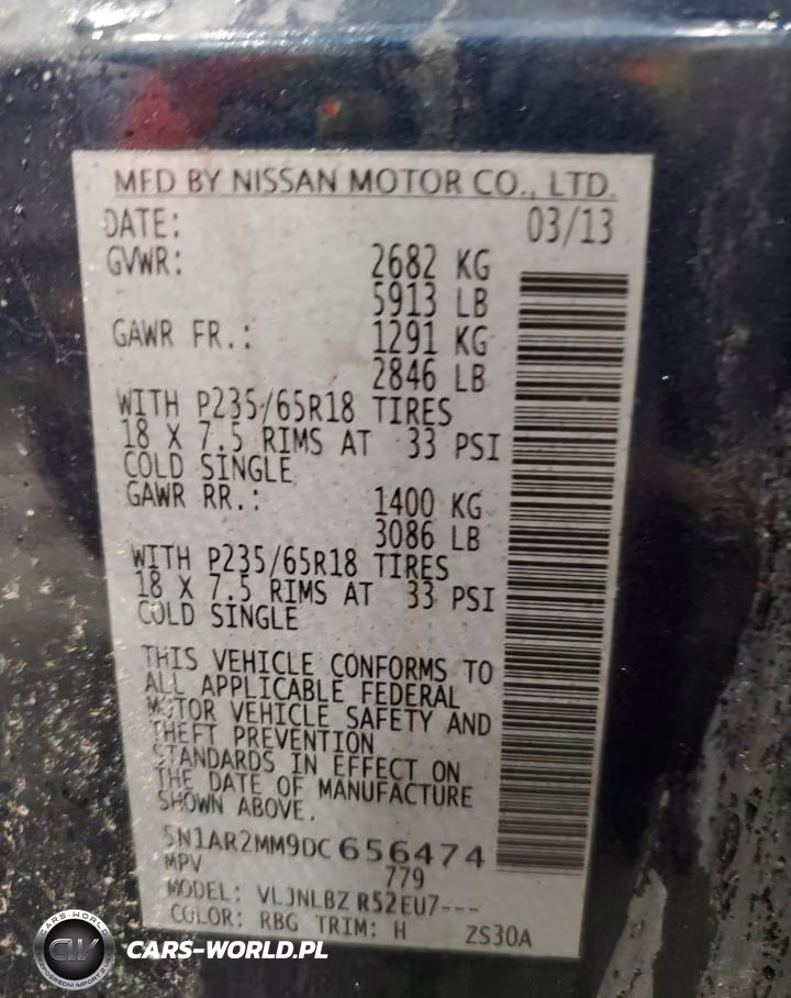 2013 Nissan Pathfinder S VIN:5N1AR2MM9DC656474 - 13