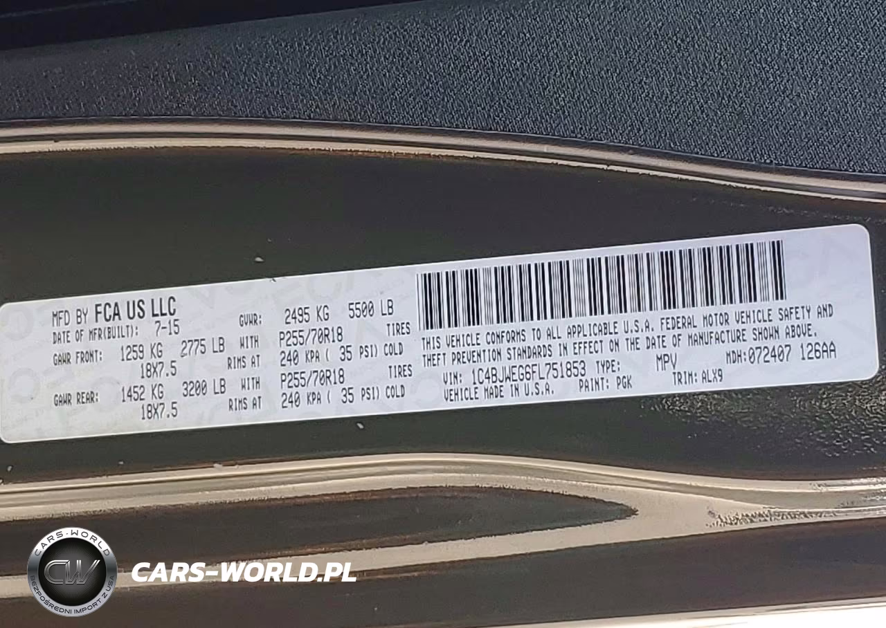 2015 Jeep Wrangler Unlimited Sahara VIN:1C4BJWEG6FL751853 - 13