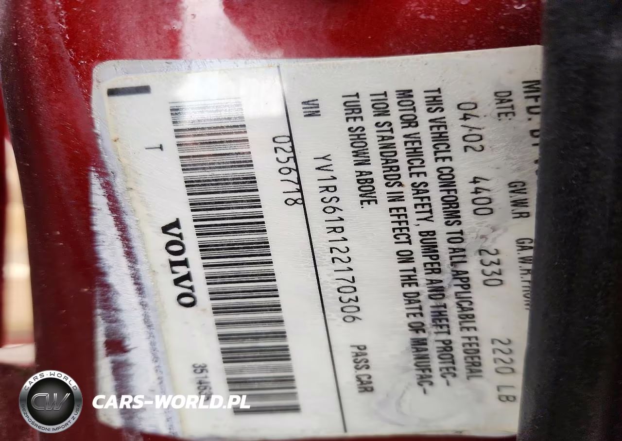 2002 Volvo S60 VIN:YV1RS61R122170306 - 12
