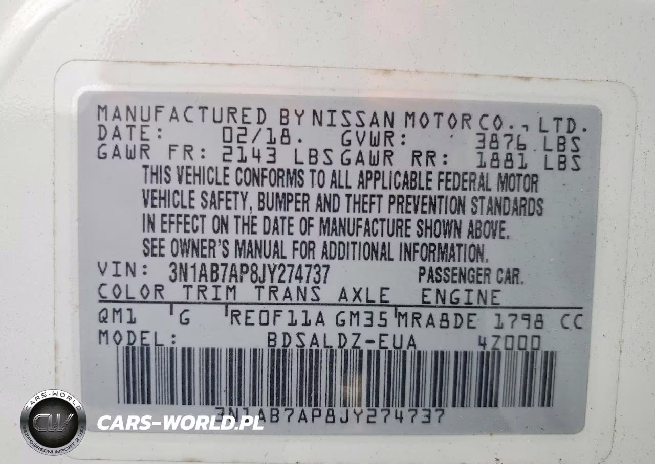 2018 Nissan Sentra Sv VIN:3N1AB7AP8JY274737 - 12