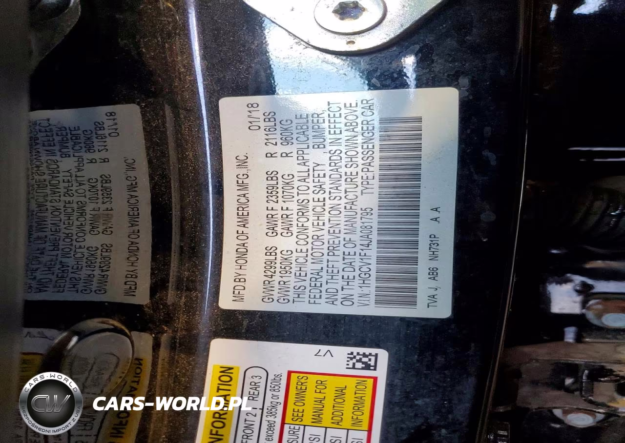 2018 Honda Accord Lx VIN:1HGCV1F14JA081795 - 12