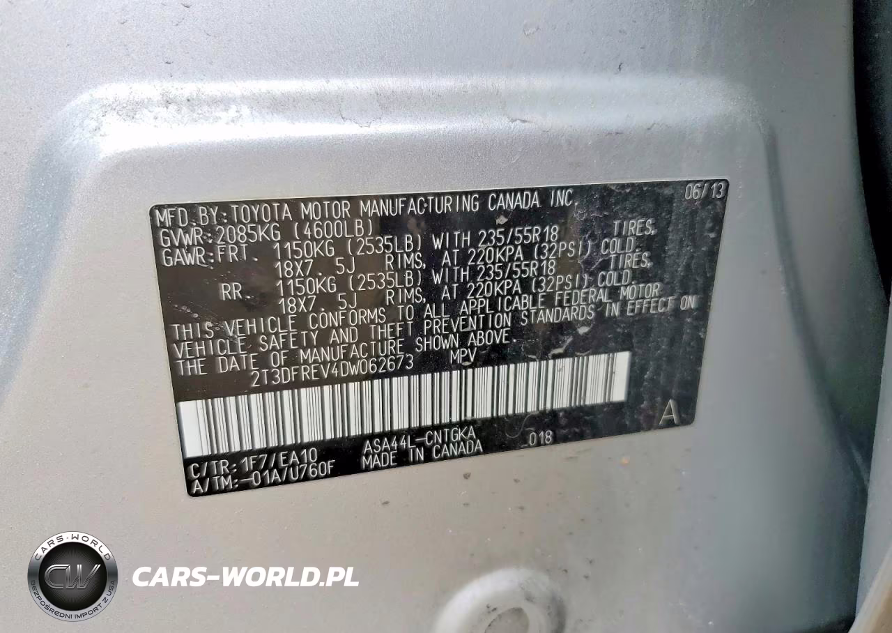 2013 Toyota Rav4 Limited VIN:2T3DFREV4DW062673 - 13