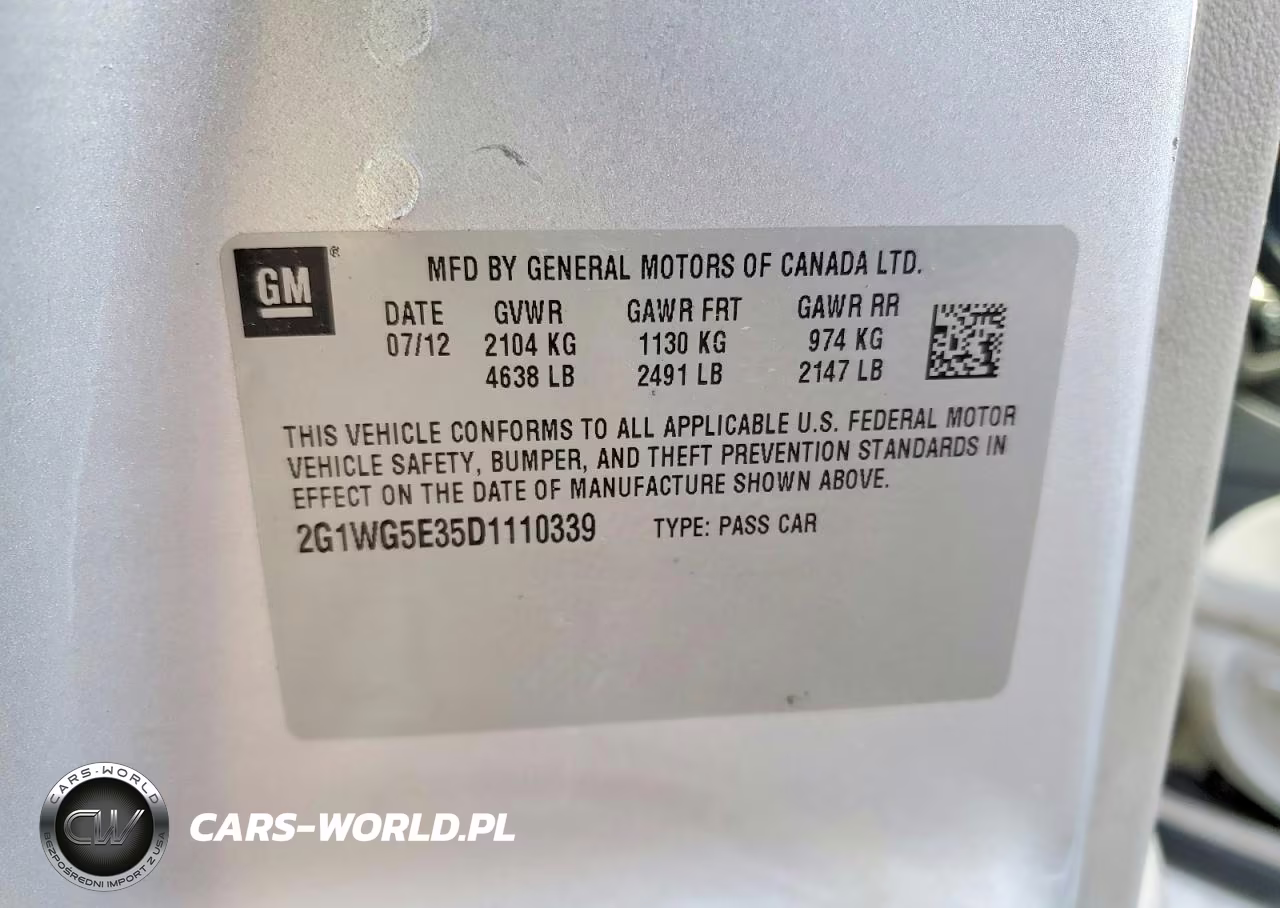 2013 Chevrolet Impala Lt VIN:2G1WG5E35D1110339 - 13