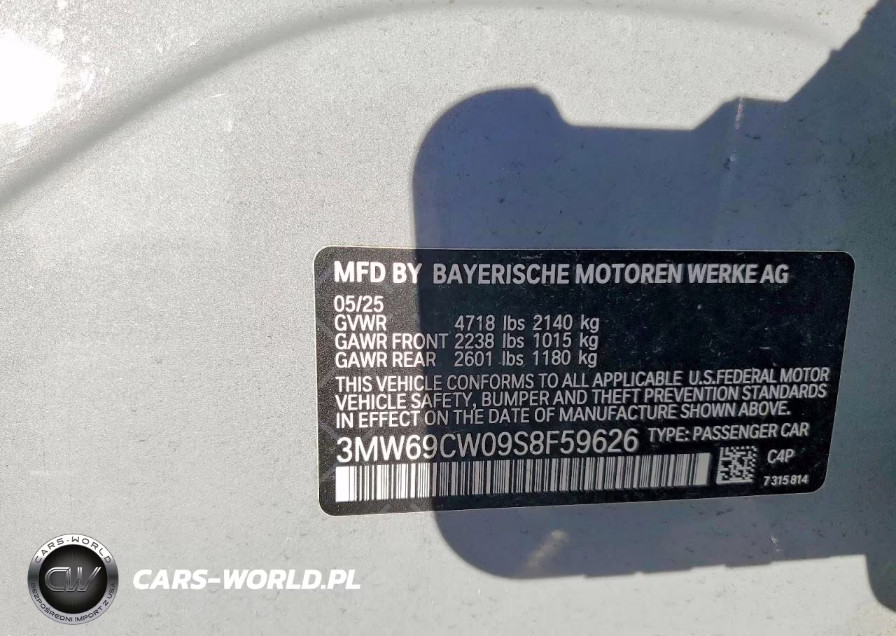 2025 BMW 330I VIN:3MW69CW09S8F59626 - 12