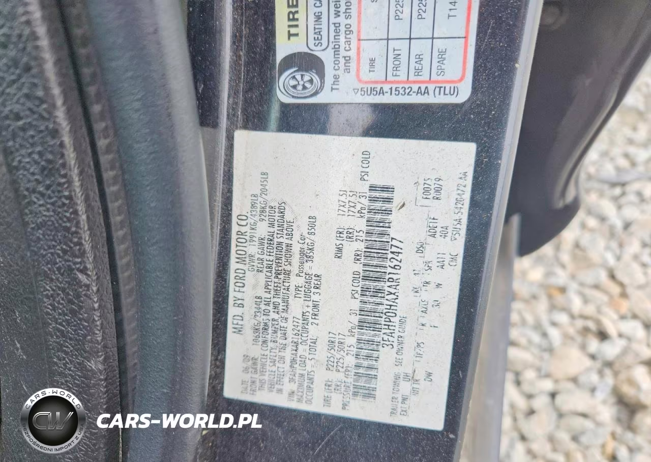2010 Ford Fusion Se VIN:3FAHP0HAXAR162477 - 12