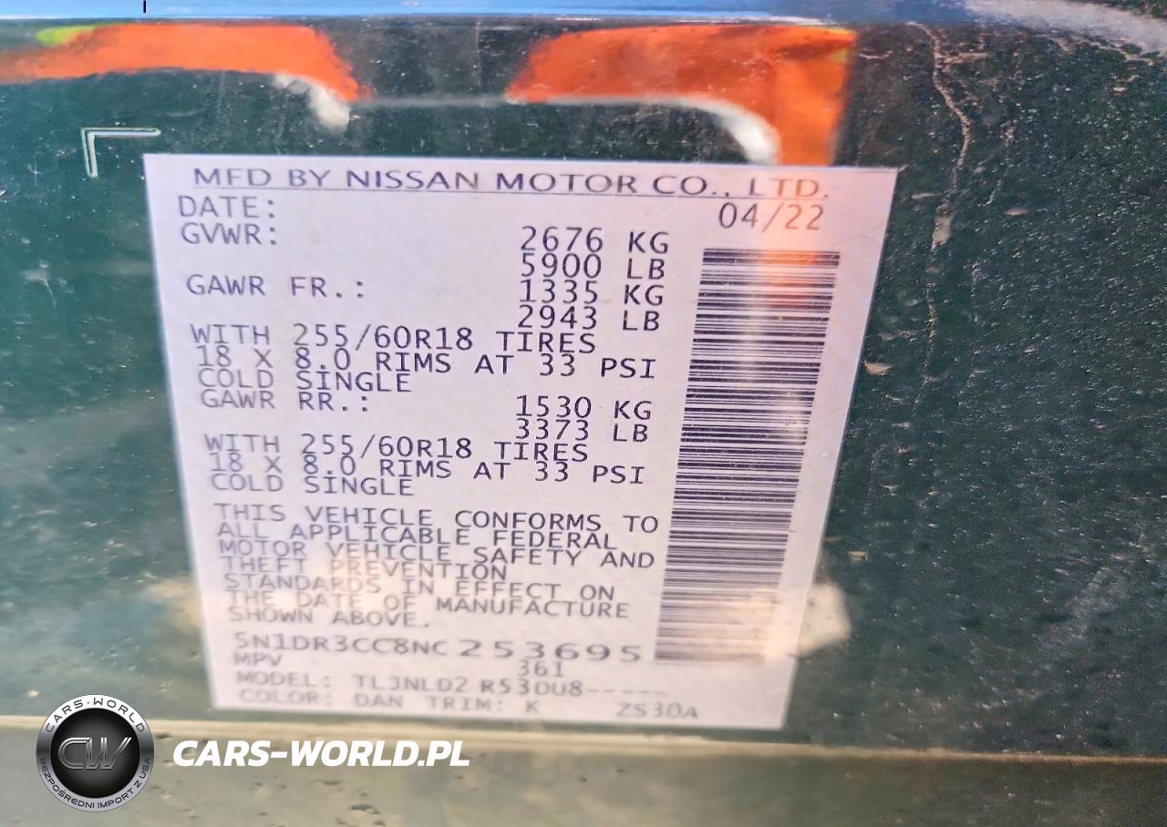 2022 Nissan Pathfinder Sl VIN:5N1DR3CC8NC253695 - 13