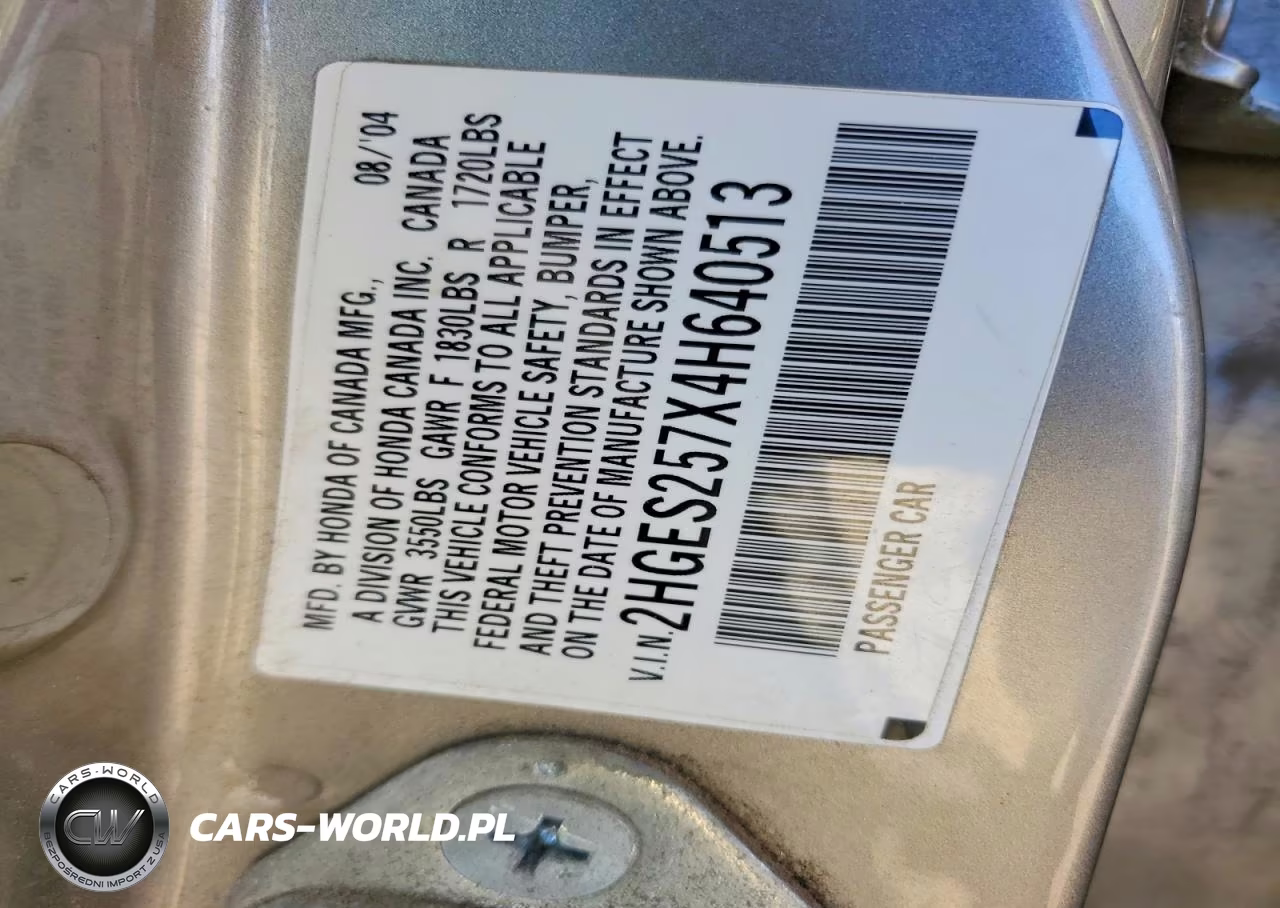 2004 Honda Civic Ex VIN:2HGES257X4H640513 - 12