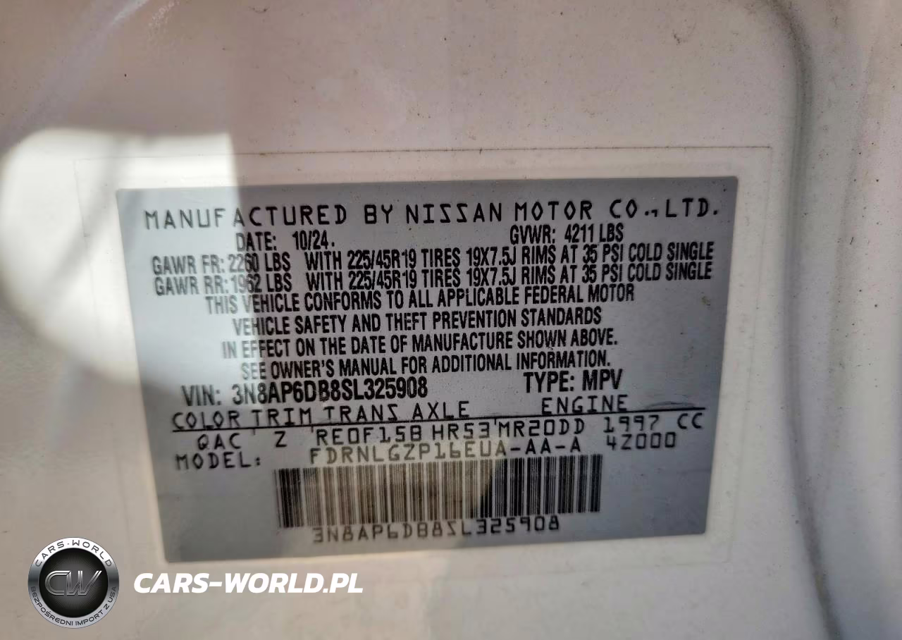 2025 Nissan Kicks Sr VIN:3N8AP6DB8SL325908 - 13