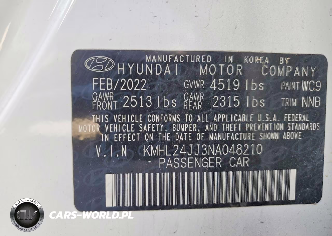 2022 Hyundai Sonata Hybrid Blue VIN:KMHL24JJ3NA048210 - 12