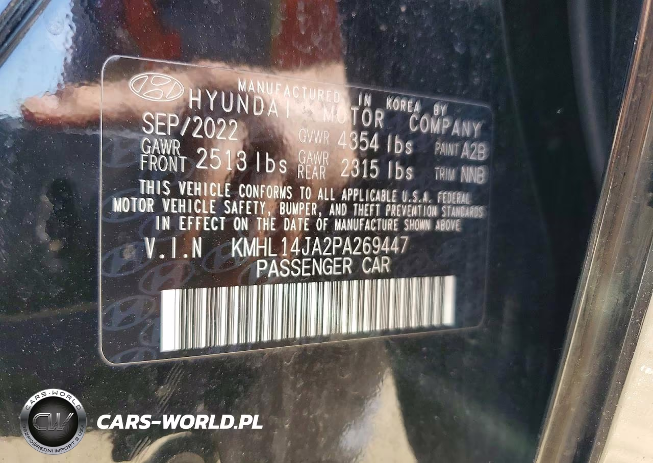2023 Hyundai Sonata Sel VIN:KMHL14JA2PA269447 - 12