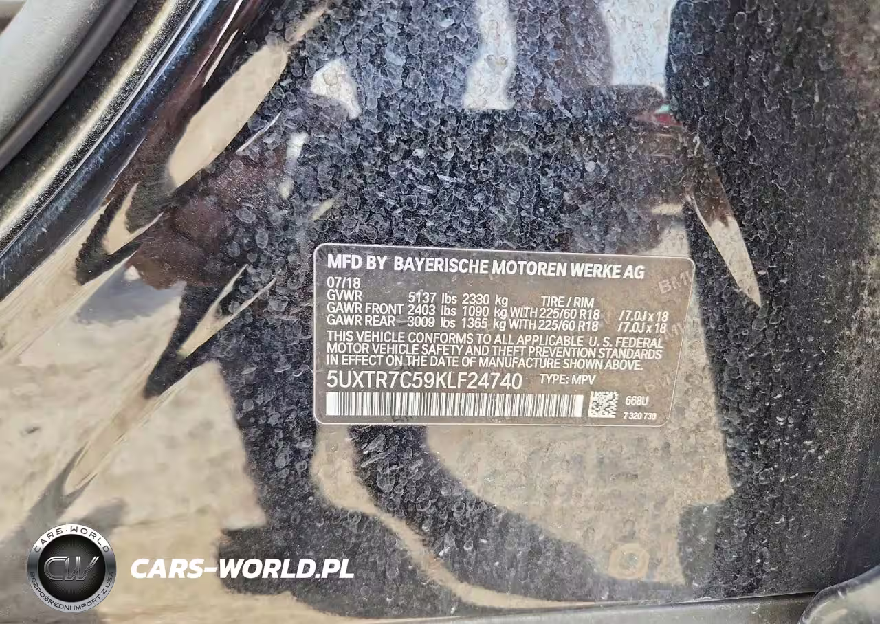 2019 BMW X3 Sdrive30I VIN:5UXTR7C59KLF24740 - 13