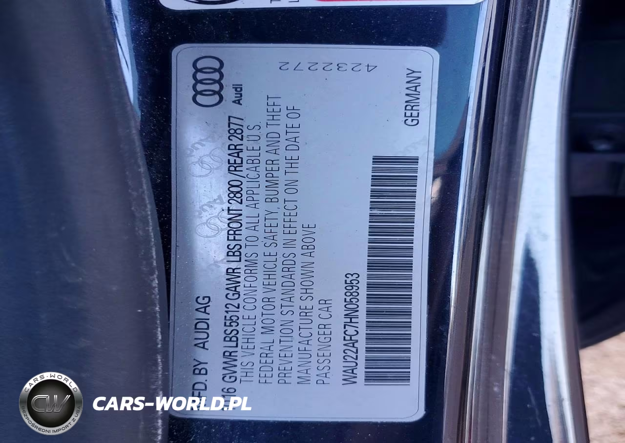 2017 Audi A7 Prestige VIN:WAU22AFC7HN058953 - 12
