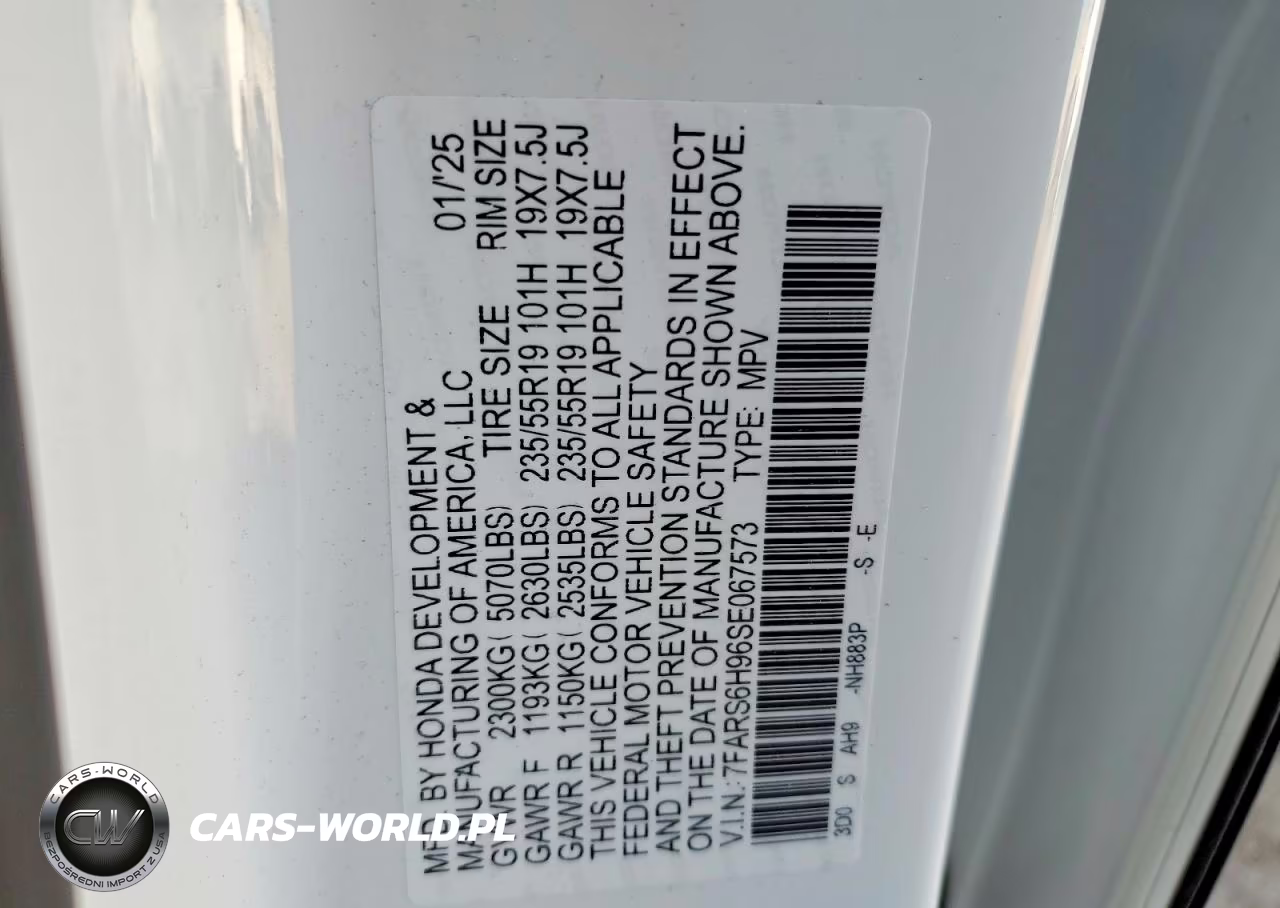 2025 Honda Cr-V VIN:7FARS6H96SE067573 - 12