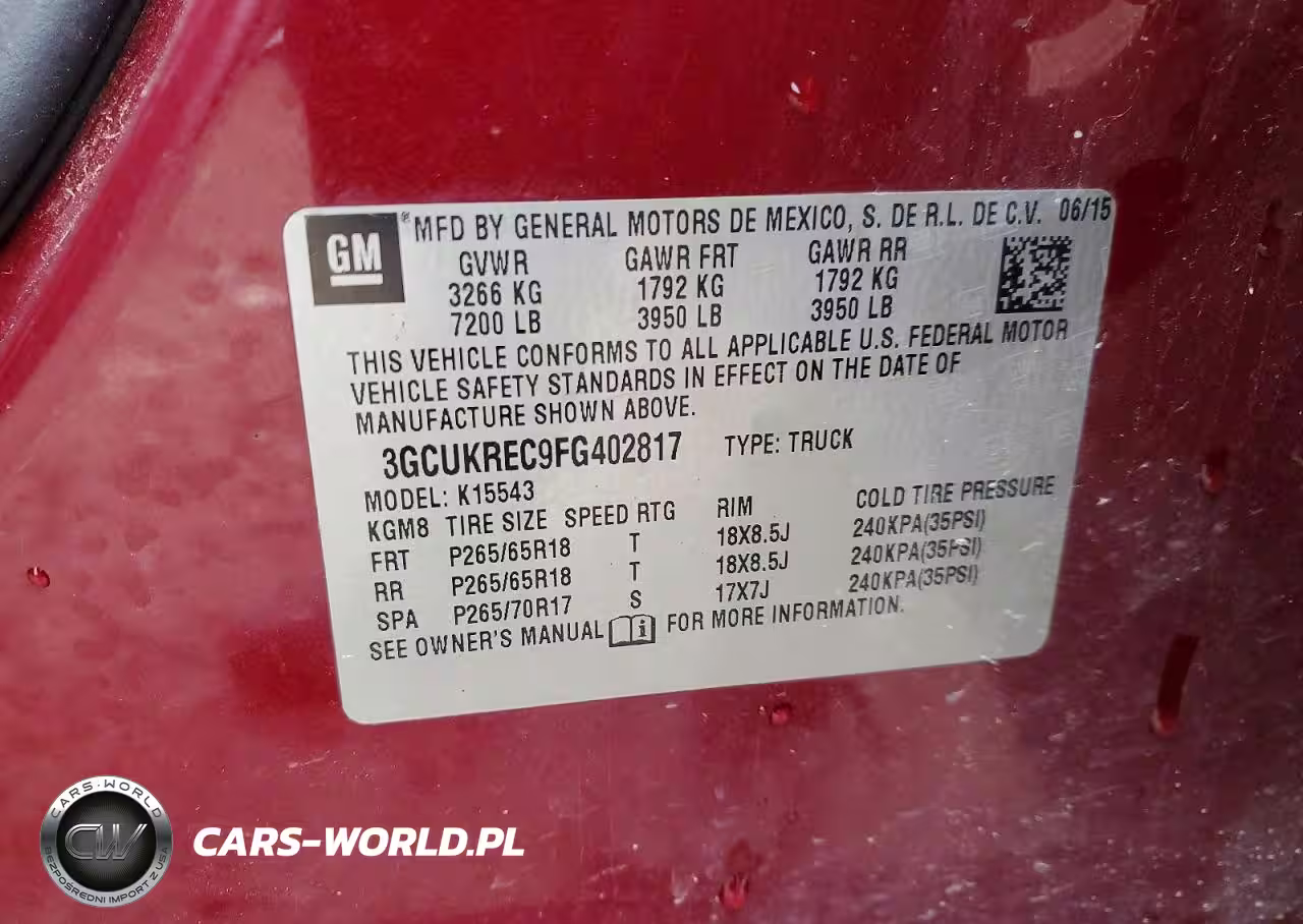 2015 Chevrolet Silverado K1500 Lt VIN:3GCUKREC9FG402817 - 13