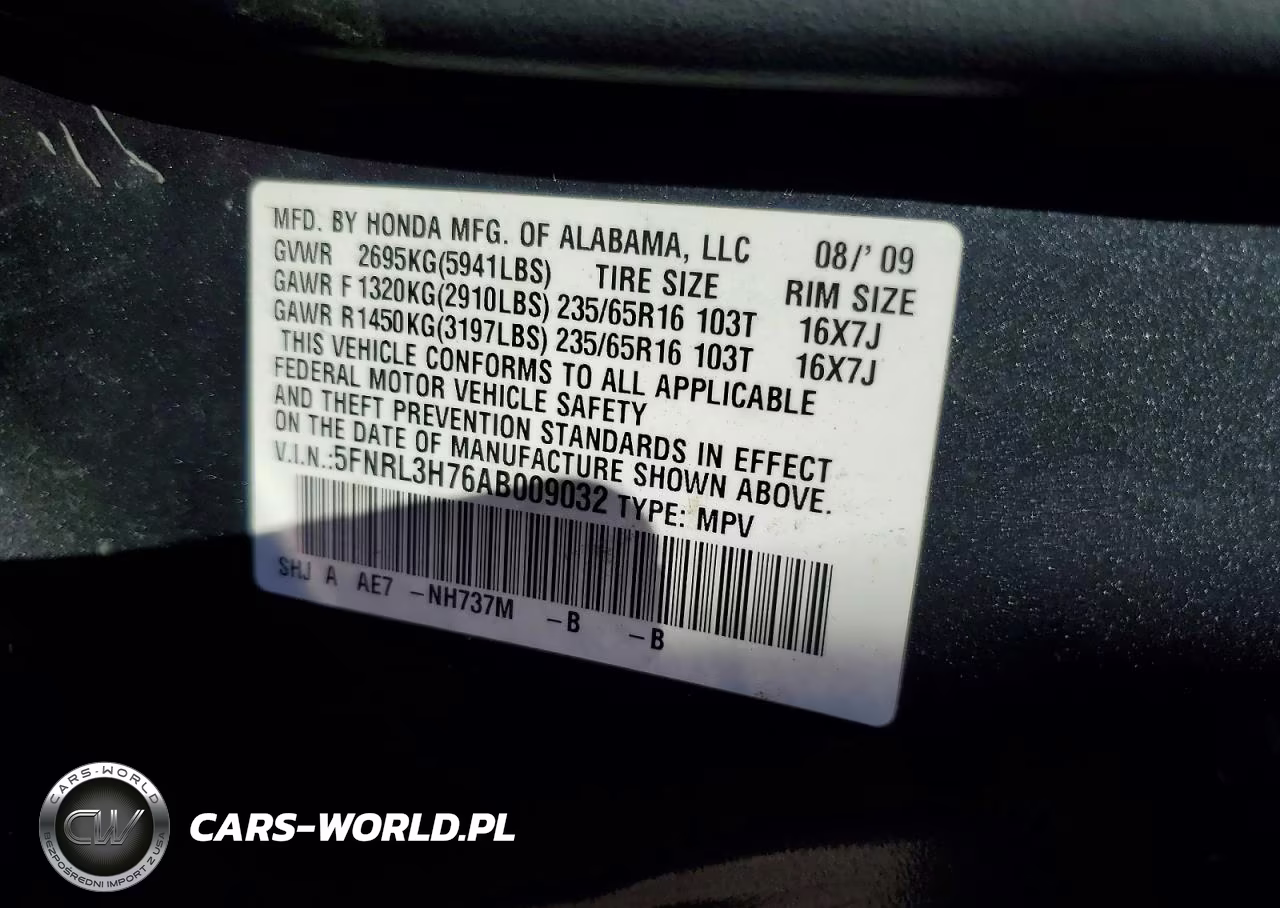 2010 Honda Odyssey Exl VIN:5FNRL3H76AB009032 - 14