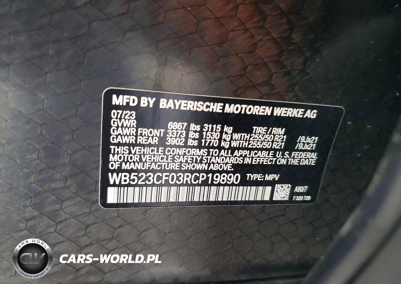 2024 BMW Ix xDrive50 VIN:WB523CF03RCP19890 - 13