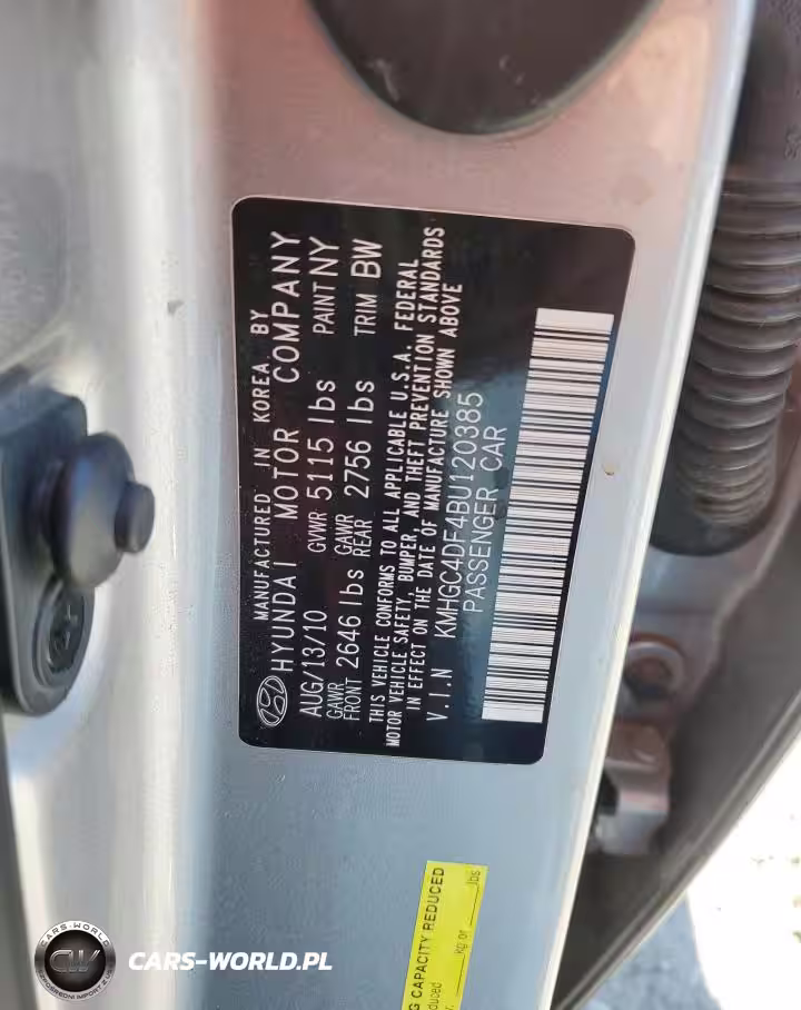 2011 Hyun Genesis 4. VIN:KMHGC4DF4BU120385 - 12