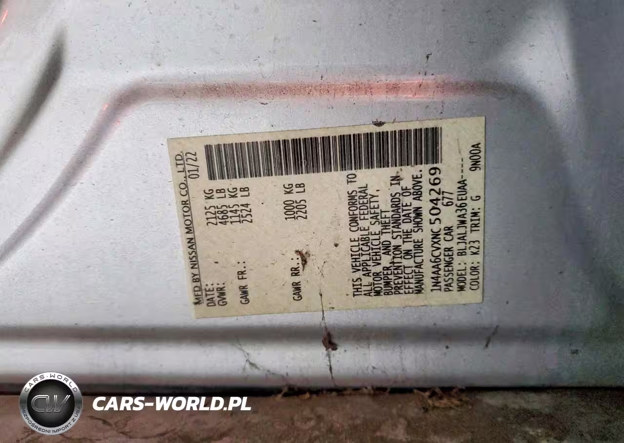 2022 Nissan Maxima 3.5 Sv VIN:1N4AA6CVXNC504269 - 13