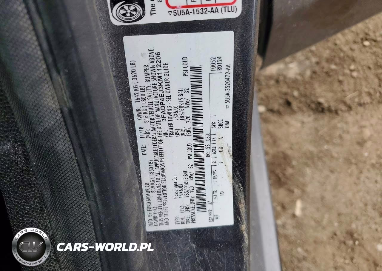 2019 Ford Fiesta Se VIN:3FADP4EJ3KM112206 - 12