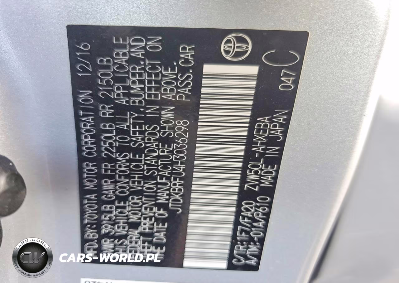 2017 Toyota Prius Two VIN:JTDKBRFU4H3036298 - 12