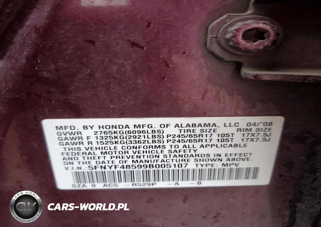 2009 Honda Pilot Exl VIN:5FNYF48599B005107 - 13