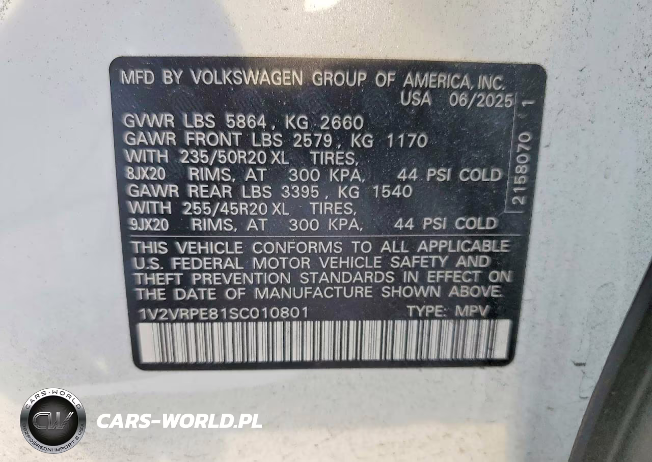 2025 Volkswagen Id.4 Pro S VIN:1V2VRPE81SC010801 - 12