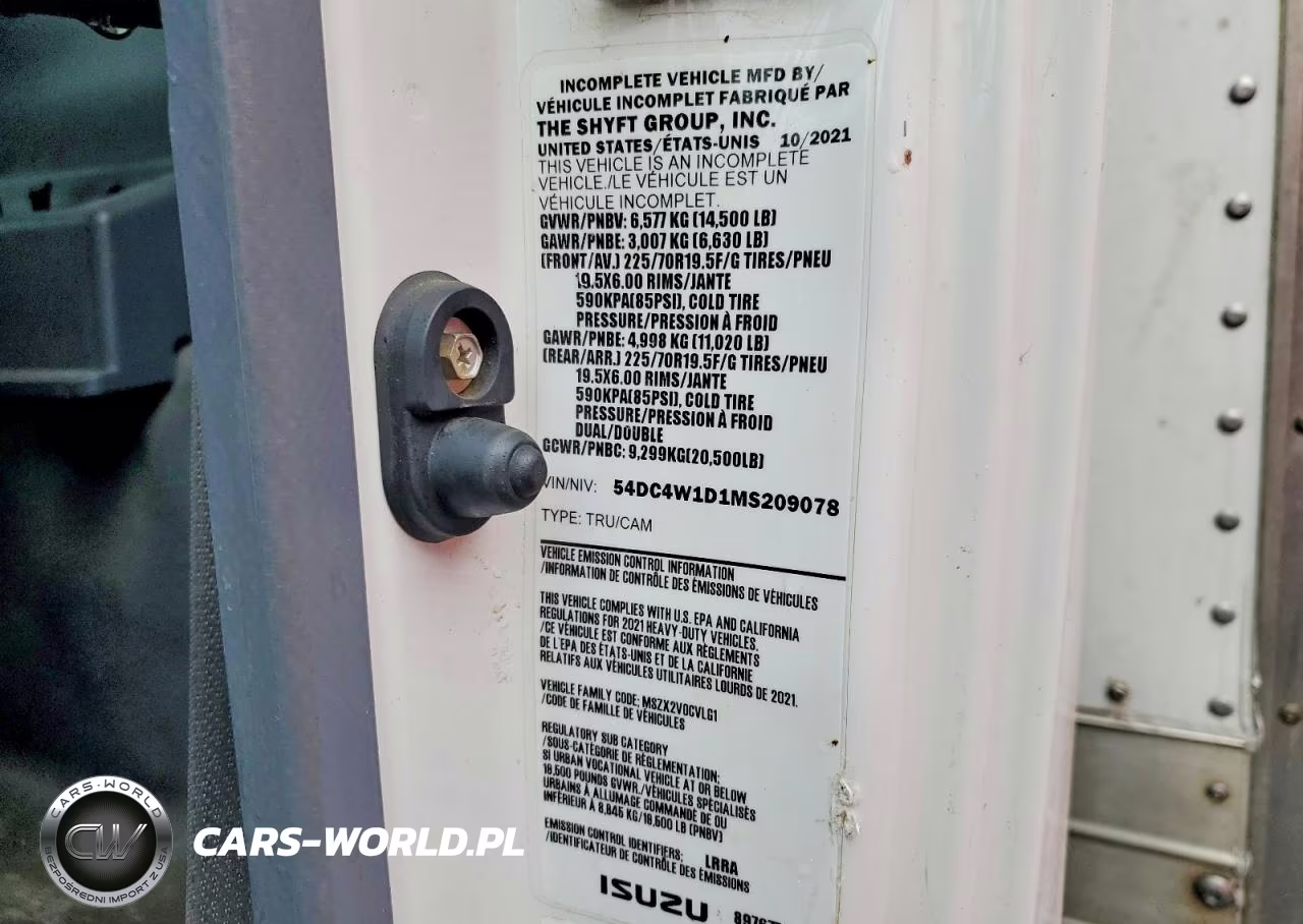 2021 Isuzu Npr Hd Box Truck VIN:54DC4W1D1MS209078 - 13