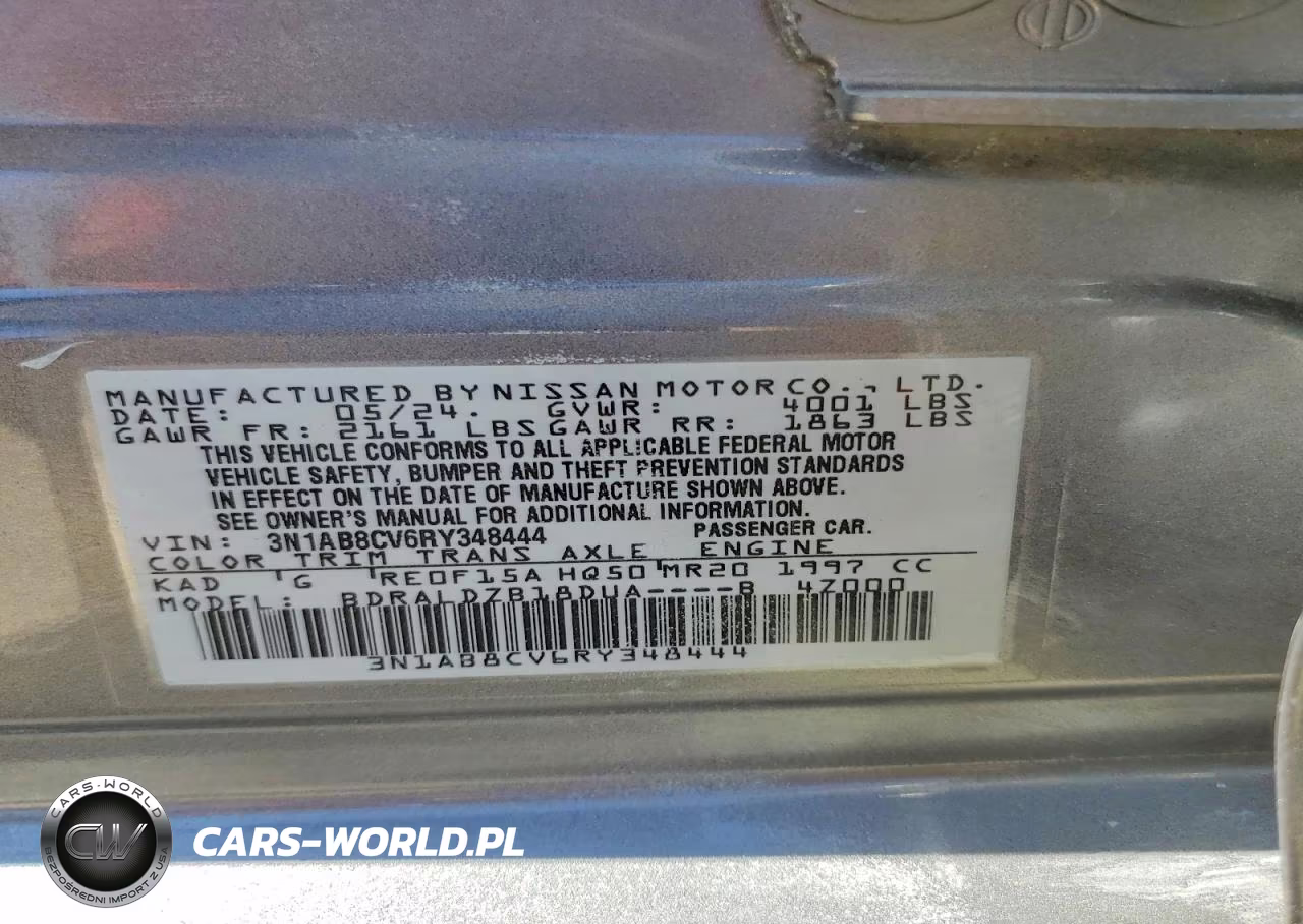 2024 Nissan Sentra Sv VIN:3N1AB8CV6RY348444 - 12
