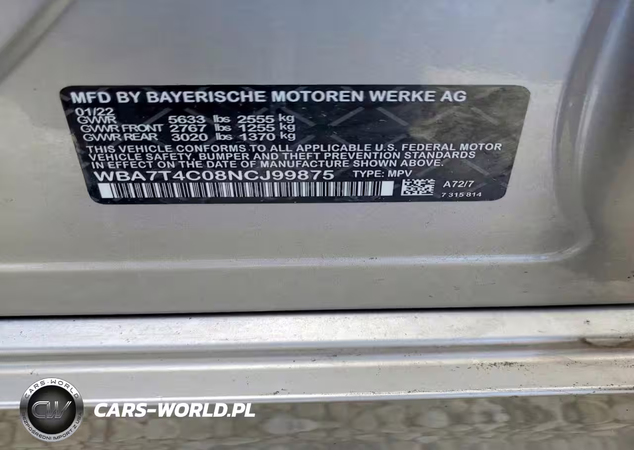 2022 BMW Motorrad 740 Xi VIN:WBA7T4C08NCJ17191 - 12