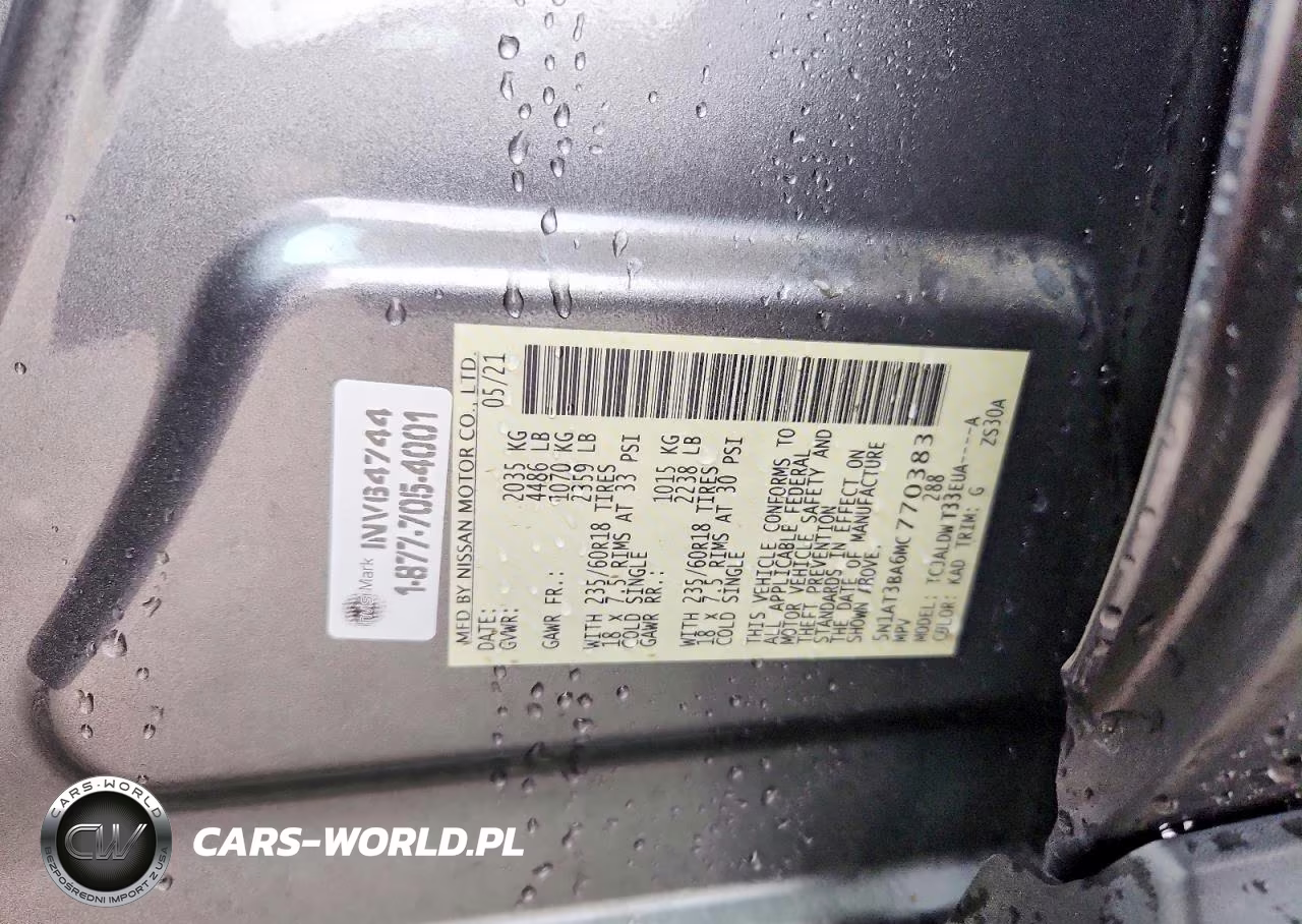 2021 Nissan Rogue Sv VIN:5N1AT3BA6MC770383 - 12