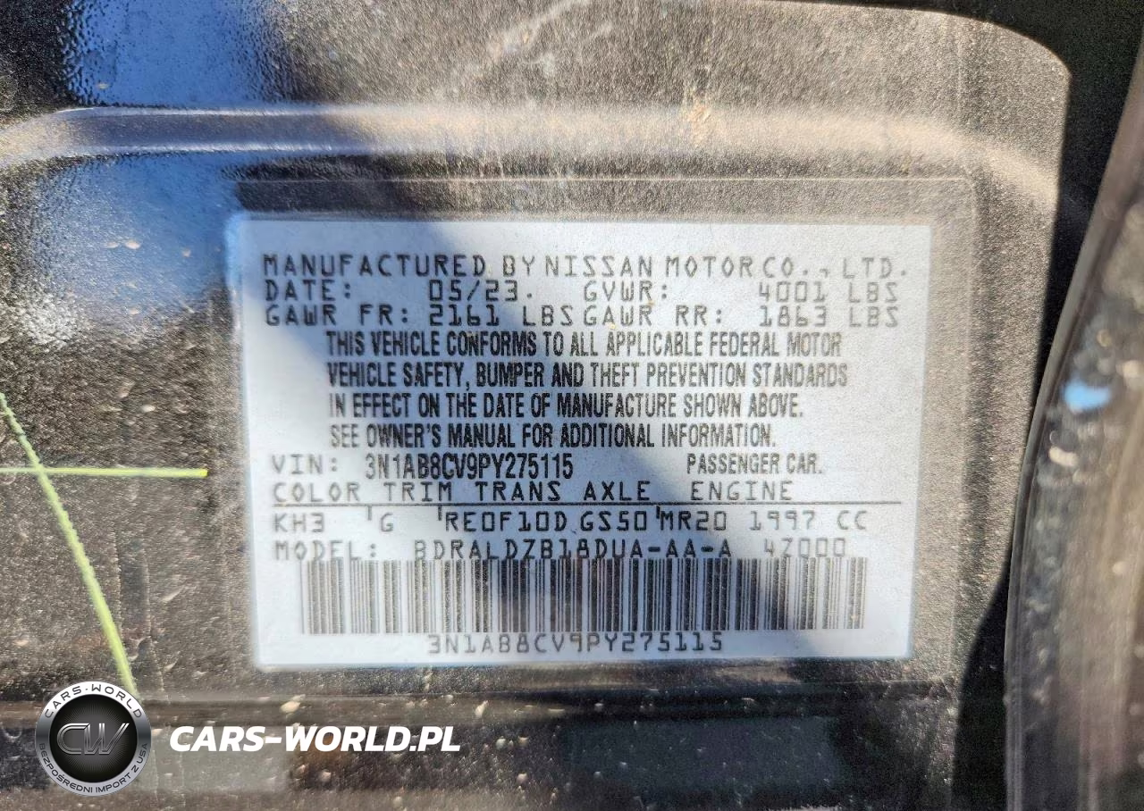 2023 Nissan Sentra Sv VIN:3N1AB8CV9PY275115 - 12