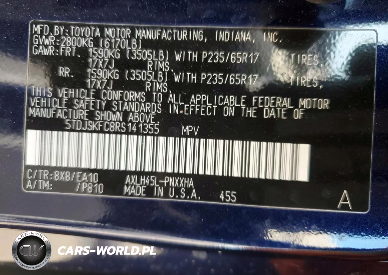 2024 Toyota Sienna VIN:5TDJSKFC8RS141355 - 13