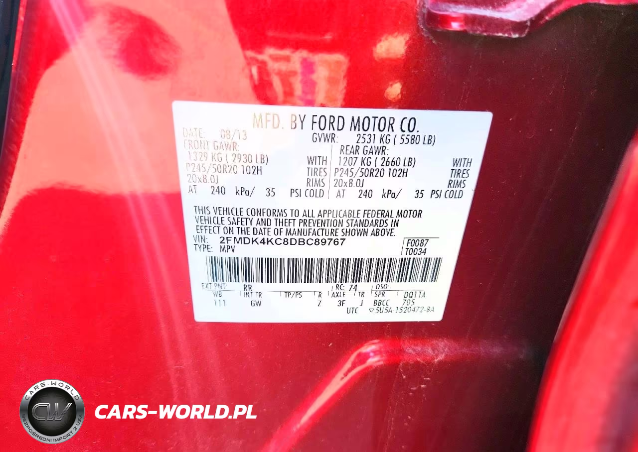 2013 Ford Edge Limited VIN:2FMDK4KC8DBC89767 - 12