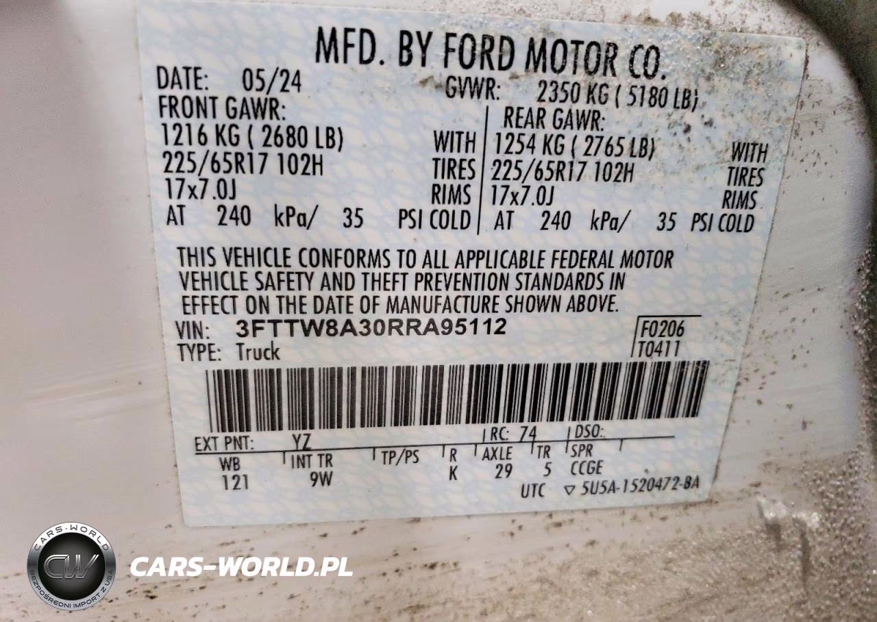 2024 Ford Maverick Xl VIN:3FTTW8A30RRA95112 - 12
