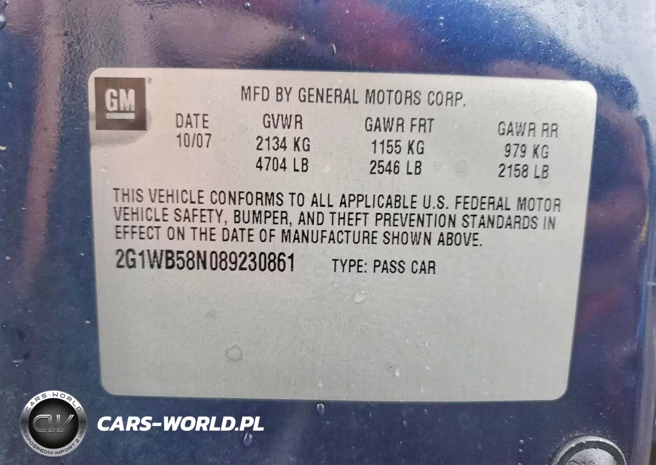 2008 Chevrolet Impala Ls VIN:2G1WB58N089230861 - 12