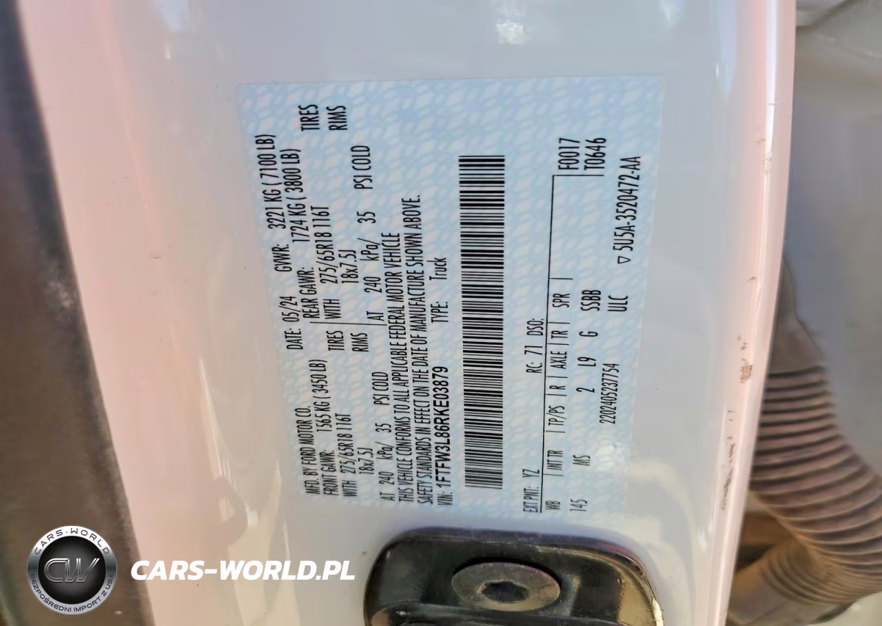2024 Ford F150 Xlt VIN:1FTFW3L86RKE03879 - 13