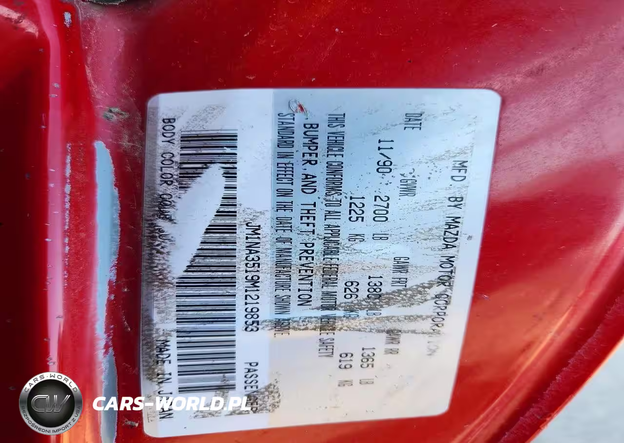 1991 Mz Miata VIN:JM1NA3519M1219853 - 12
