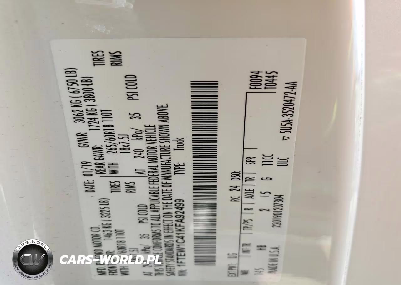 2019 Ford F150 Supercrew VIN:1FTEW1C41KFA92499 - 13