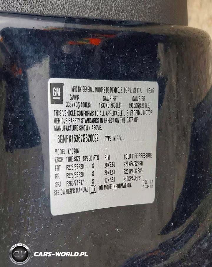 2007 Chevrolet Suburban K1500 VIN:3GNFK16367G320092 - 13